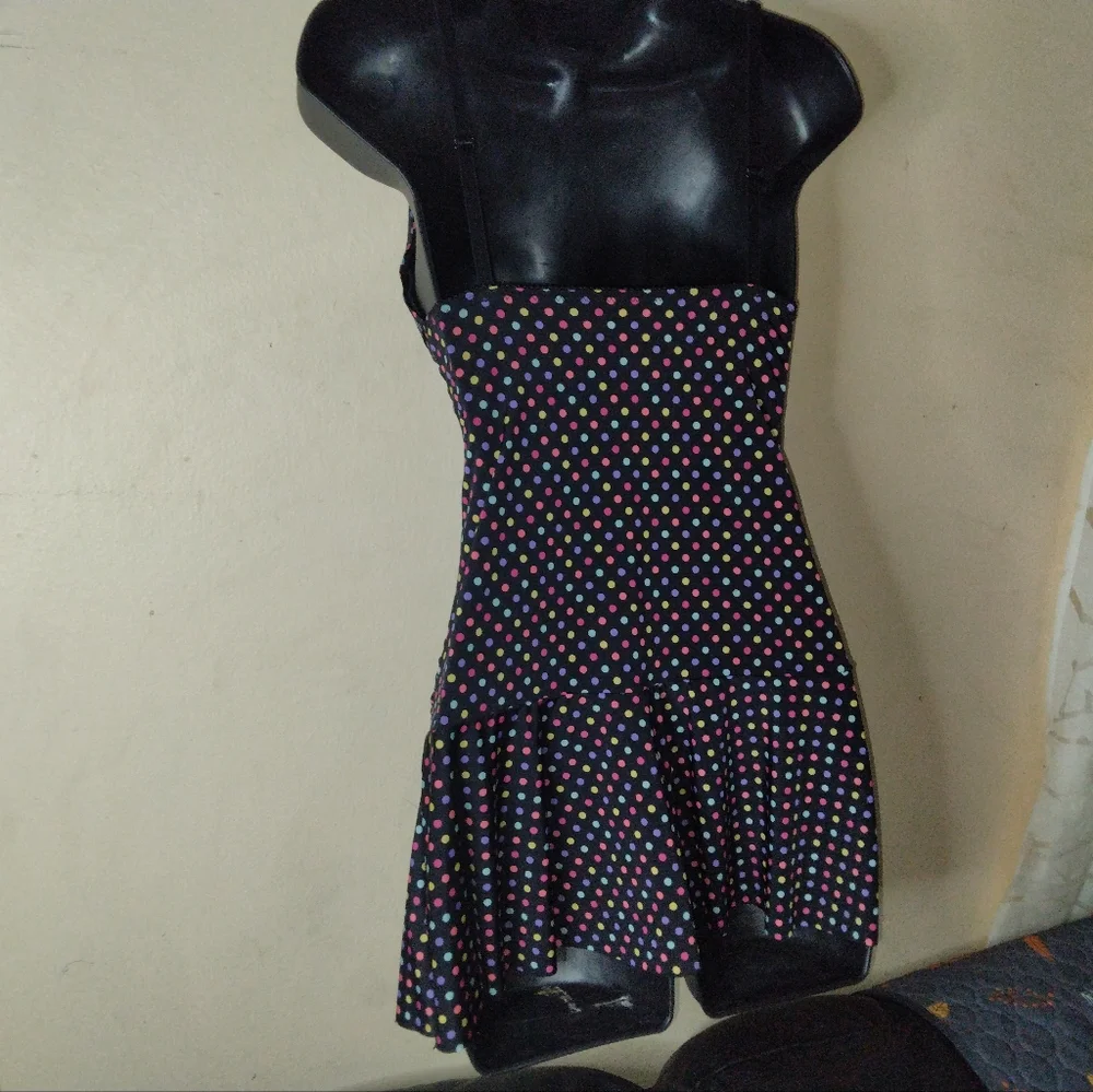 Vtg Victoria's Secret Sexy Little Thing Multi-Colored Polka Dot Dress Size S - Picture 8 of 14